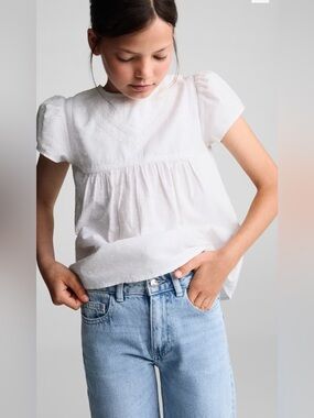 Mango White Eyelet PLUMETI EMBROIDERED BLOUSE